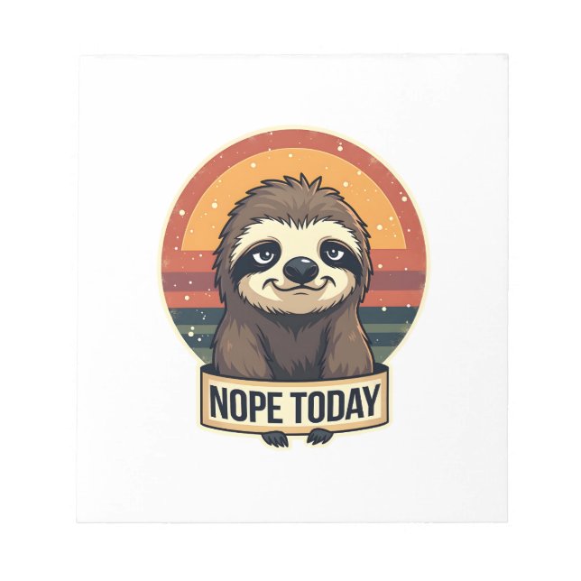 Bloc-note Grumpy Sloth Vintage Funny Retro Shirt Design (Devant)