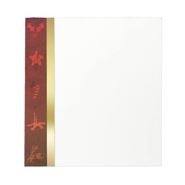 Bloc-note Grungy Vintage Gold Christmas (Devant)