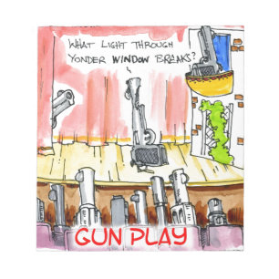 Bloc-note GunPlay Dessin Animé Drôle