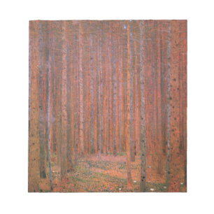 Bloc-note Gustav Klimt Fir Forêt Tannenwald Arbres rouges