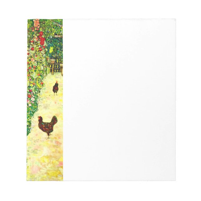 Bloc-note Gustav Klimt Garden with Chickens (Devant)