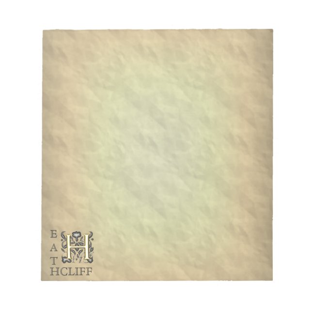 Bloc-note H - Embossed Vintage monogram (or) (Devant)