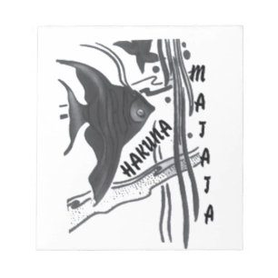 Bloc-note Hakuna Matata Fish Art Imprimer
