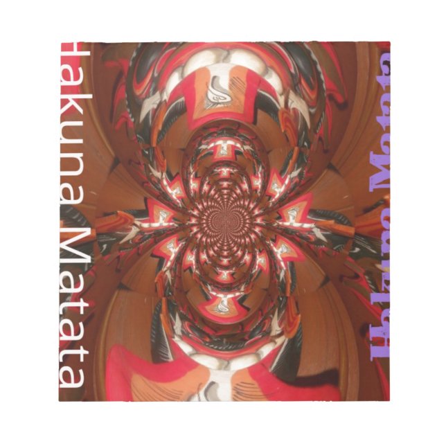 Bloc-note Hakuna Matata Halloween Masque Kaleidoscope Abstra (Devant)