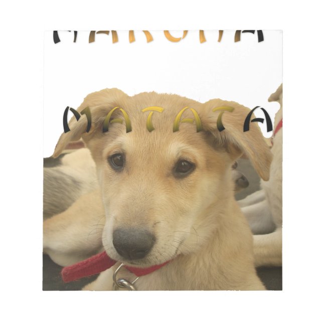 Bloc-note "Hakuna Matata Pup" - Insouciant Amour des chiots (Devant)