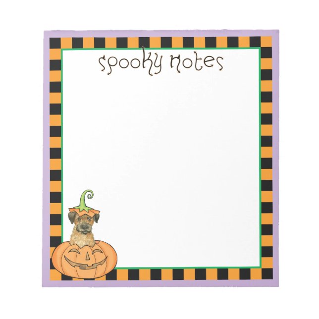 Bloc-note Halloween Border Terrier (Devant)