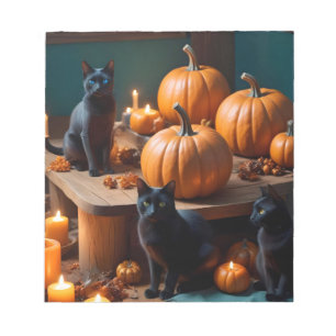 Bloc-note Halloween Citrouille Chat mignonne Éffrayante Fest