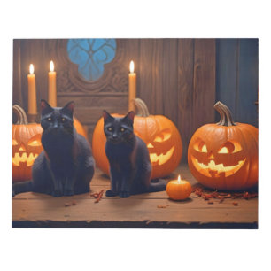 Bloc-note Halloween Citrouille Chat mignonne Éffrayante Fest