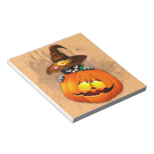Bloc-note Halloween Cute Kitty Witch et ami Citrouille