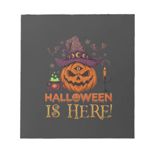Bloc-note Halloween Est Là Chapeau De Sorcière Citrouille Ch