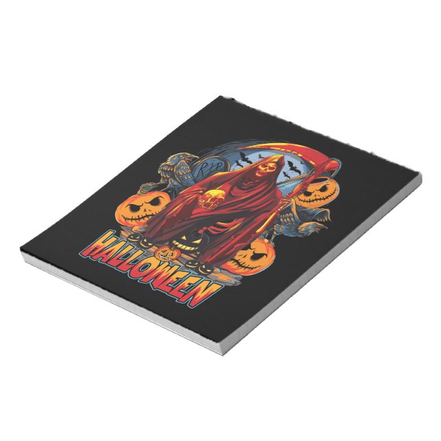Bloc-note Halloween Evil skeleton (Tourné)