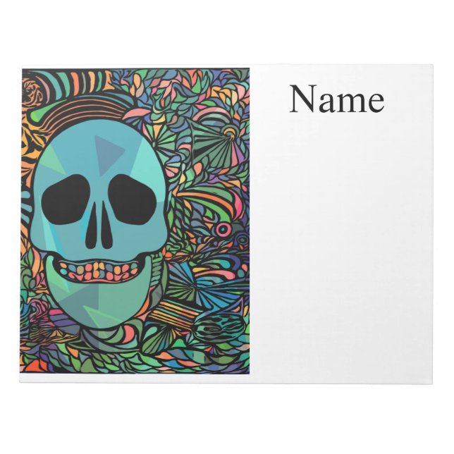 Bloc-note Halloween Hippie Skull Thunder_cove (Devant)