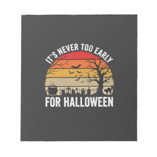 Bloc-note Halloween Jamais Trop Tôt Vintage Coucher de solei