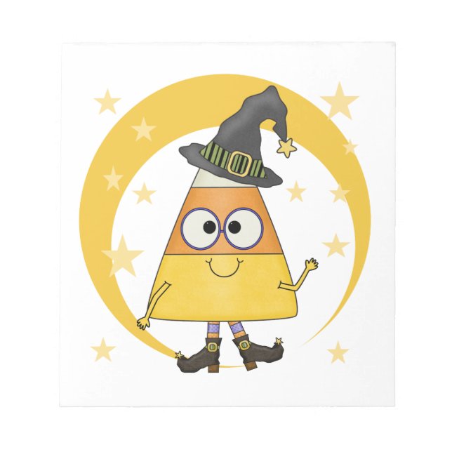 Bloc-note Halloween sorcière de maïs de bonbons (Devant)