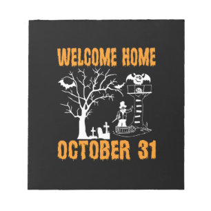 Bloc-note Halloween Welcome Home October Birthday