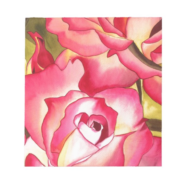 Bloc-note Hannah Gordon rose Rose Watercolor art (Devant)