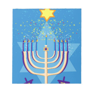 Bloc-note hanoukka menorah