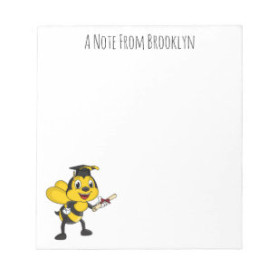 Bloc-note Happy cartoon bee graduation