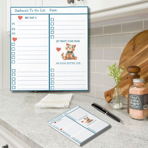 Bloc-note Happy Cat Personnalisé Planificateur À Faire Liste