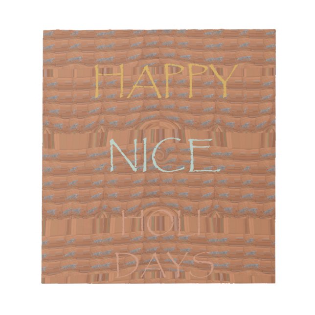 Bloc-note Happy Holidays Zebra Art Print (Devant)