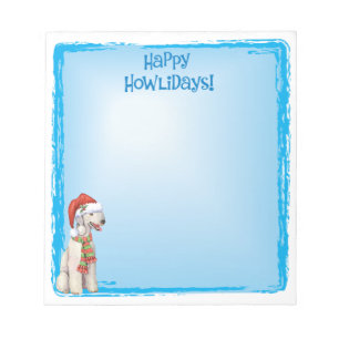 Bloc-note Happy Howlidays Bedlington Terrier Notepad