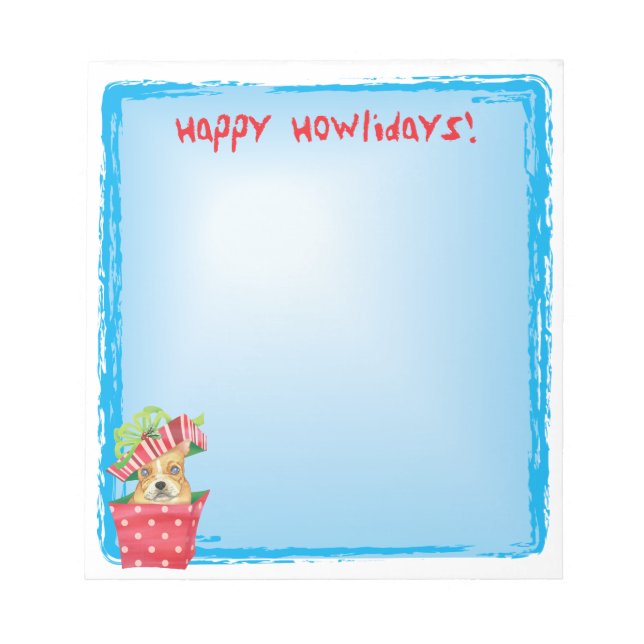 Bloc-note Happy Howlidays French Bulldog (Devant)