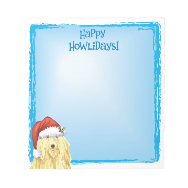 Bloc-note Happy Howlidays Komondor (Devant)