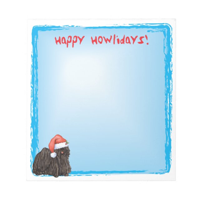 Bloc-note Happy Howlidays Puli (Devant)