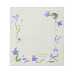 Bloc-note Harebell flower garland CC0339 Personnalisable