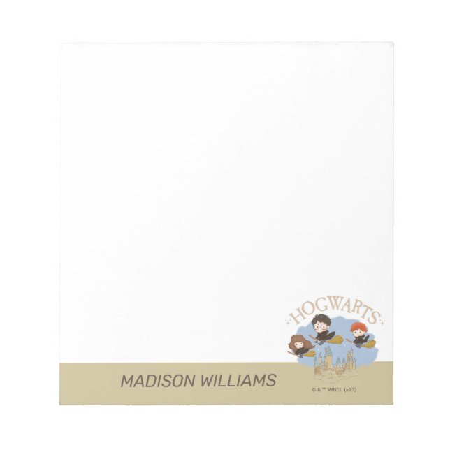 Bloc-note HARRY POTTER™, Hermione & Ron Fly Over HOGWARTS™ (Devant)