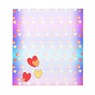Bloc-note Hearts Pattern Notepad