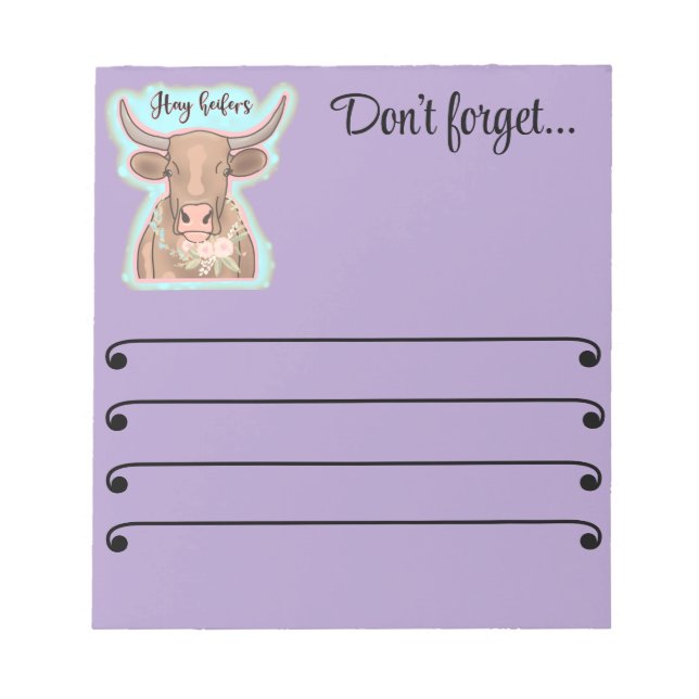 Bloc-note heifer (Devant)