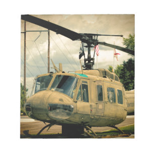 Bloc-note Hélicoptère vintage de militaires de l'ère Uh-1