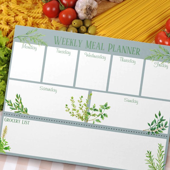 Bloc-note Herbes de cuisine fraîches - Planneur de repas heb (Créateur téléchargé)