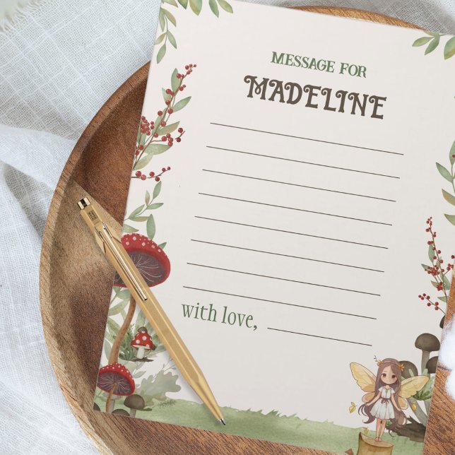 Bloc-note Heure Capsule Message Fairy First Forest Anniversa (Message for birthday girl - notepad)