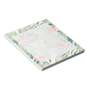 Bloc-note Hibiscus Feuille tropical Aquarelle florale