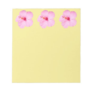 Bloc-note Hibiscus rose Fleur tropicale