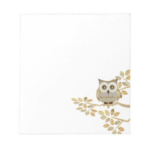 Bloc-note Hibou large de yeux en bloc - notes d'arbre