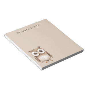 Bloc-note Hibou t'aime toujours