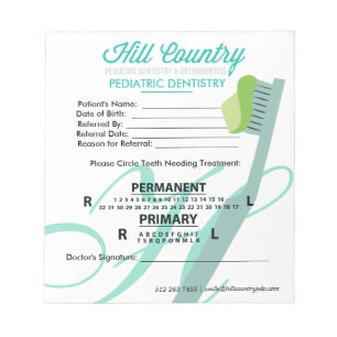 Bloc-note Hill Country PDO Dental Referendum