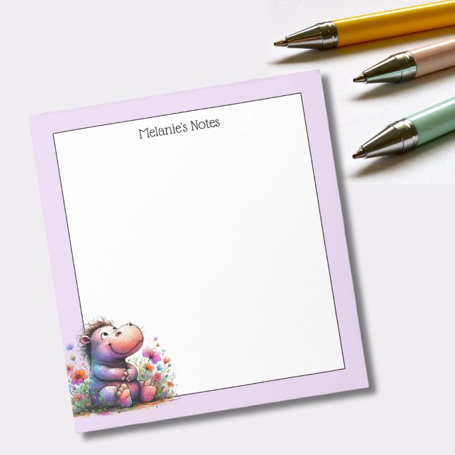 Bloc-note Hippo à l'aquarelle (Créateur téléchargé)