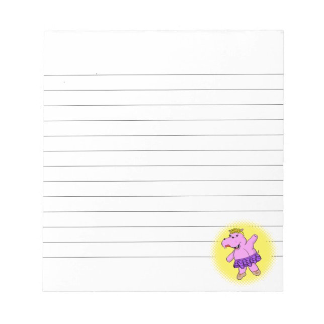 Bloc-note Hippo Ballerina Avec Tutu Linked (Devant)