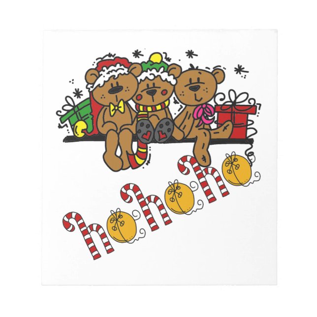 Bloc-note Ho Ho Ho Nounours (Devant)