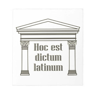 Bloc-note Hoc dictum latinum - amusant latin