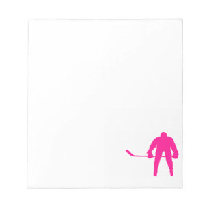 Bloc-note Hockey sur glace rose vif