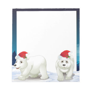 Bloc-note Holiday Notepad-Polar Bears