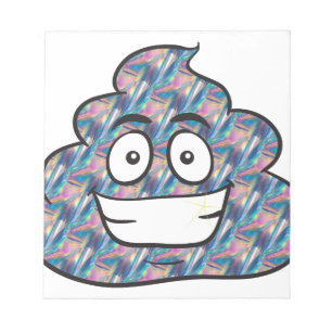 Bloc-note hologram poop emoji