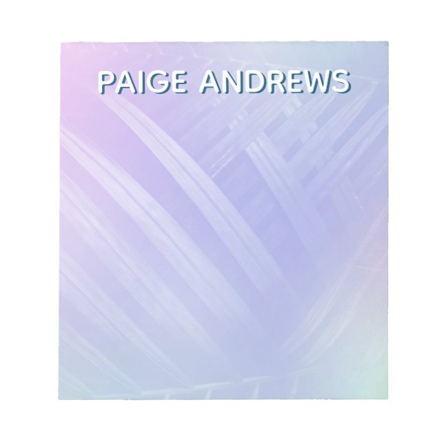 Bloc-note Holographique Feuilles tropicaux (Devant)