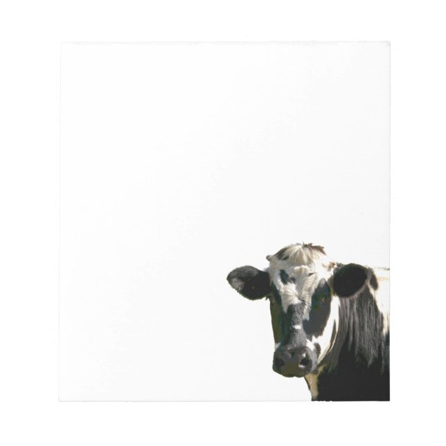 Bloc-note Holstein Vache ferme animal laitier noir et blanc (Devant)