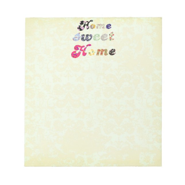 Bloc-note Home Sweet Home (Devant)